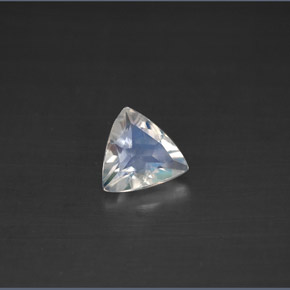 0.57캐럿 천연 블루 화이트 레인보우 문스톤, 트릴리언, 6.4×6.2 mm, VS