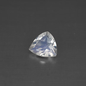 0.56캐럿 천연 블루 화이트 레인보우 문스톤, 트릴리언, 6.4×5.8 mm, VS