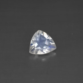 0.56캐럿 천연 블루 화이트 레인보우 문스톤, 트릴리언, 6.4×5.8 mm, VS