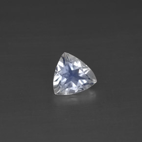 0.48캐럿 천연 블루 화이트 레인보우 문스톤, 트릴리언, 5.9×5.7 mm, VS