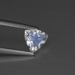 0.48캐럿 천연 블루 화이트 레인보우 문스톤, 트릴리언, 5.9×5.7 mm, VS