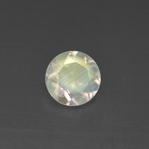 0.97캐럿 천연 블루 화이트 레인보우 문스톤, 라운드 컷, 6.98 mm, VS