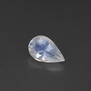 0.70캐럿 천연 블루 화이트 레인보우 문스톤, 배 모양, 8.1×5.1 mm, VS
