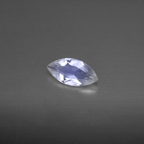 0.41캐럿 천연 블루 화이트 레인보우 문스톤, 투명한, 8.1×4.1 mm, 투명/반투명