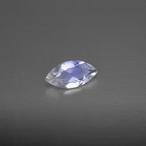 0.41캐럿 천연 블루 화이트 레인보우 문스톤, 투명한, 8.1×4.1 mm, 투명/반투명