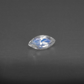 0.28캐럿 천연 블루 화이트 레인보우 문스톤, 투명한, 5.9×3.1 mm, 투명/반투명