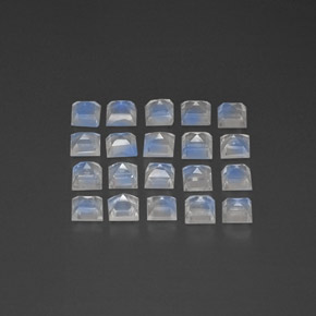 캐럿 천연 블루 화이트 레인보우 문스톤 보석, 투명한, 3.1×3 mm, 투명/반투명
