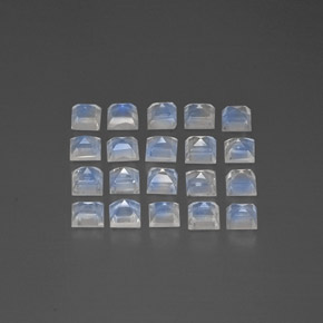 3.35캐럿 천연 블루 화이트 레인보우 문스톤 보석, 투명한, 3.1×3 mm, 투명/반투명