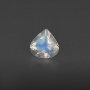 0.35캐럿 천연 블루 화이트 레인보우 문스톤, 투명한, 5×5 mm, 투명/반투명