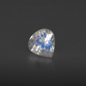 0.44캐럿 천연 블루 화이트 레인보우 문스톤, 투명한, 5.2×5 mm, 투명/반투명