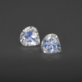 캐럿 천연 블루 화이트 레인보우 문스톤 보석, 투명한, 투명/반투명