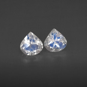 캐럿 천연 블루 화이트 레인보우 문스톤 보석, 투명한, 투명/반투명