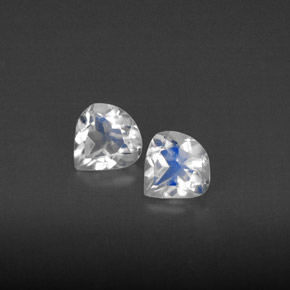 캐럿 천연 블루 화이트 레인보우 문스톤 보석, 투명한, 5×4.9 mm, 투명/반투명