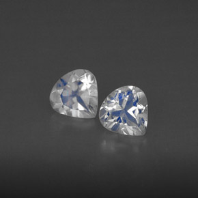 캐럿 천연 블루 화이트 레인보우 문스톤 보석, 투명한, 투명/반투명