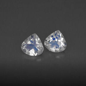 캐럿 천연 블루 화이트 레인보우 문스톤 보석, 투명한, 투명/반투명