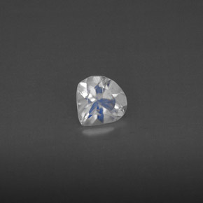 0.39캐럿 천연 블루 화이트 레인보우 문스톤, 투명한, 5.2×5.2 mm, 투명/반투명