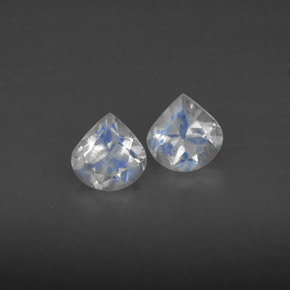 캐럿 천연 블루 화이트 레인보우 문스톤 보석, 투명한, 투명/반투명