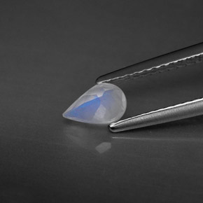 0.36캐럿 천연 블루 화이트 레인보우 문스톤, 투명한, 투명/반투명