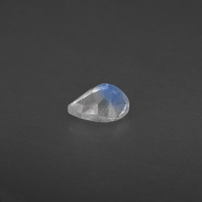 0.31캐럿 천연 블루 화이트 레인보우 문스톤, 투명한, 5.1×3.9 mm, 투명/반투명
