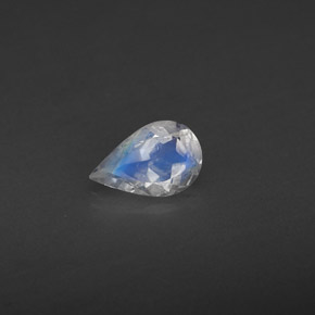 0.33캐럿 천연 블루 화이트 레인보우 문스톤, 투명한, 6.1×4 mm, 투명/반투명