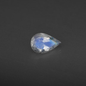 0.33캐럿 천연 블루 화이트 레인보우 문스톤, 투명한, 6.1×4 mm, 투명/반투명