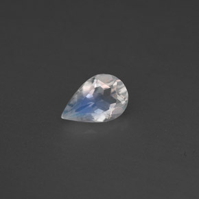 0.31캐럿 천연 블루 화이트 레인보우 문스톤, 투명한, 5.9×4 mm, 투명/반투명