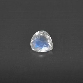 0.24캐럿 천연 블루 화이트 레인보우 문스톤, 투명한, 4.6×4.5 mm, 투명/반투명