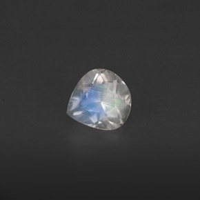 0.33캐럿 천연 블루 화이트 레인보우 문스톤, 투명한, 4.8×4.7 mm, 투명/반투명