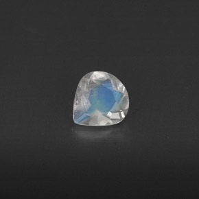0.26캐럿 천연 블루 화이트 레인보우 문스톤, 투명한, 5×4.7 mm, 투명/반투명
