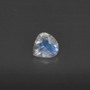 0.30캐럿 천연 블루 화이트 레인보우 문스톤, 투명한, 5×4.9 mm, 투명/반투명
