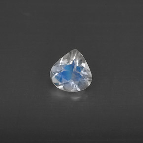 0.30캐럿 천연 블루 화이트 레인보우 문스톤, 투명한, 5×4.9 mm, 투명/반투명