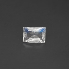 0.50캐럿 천연 블루 화이트 레인보우 문스톤, 투명한, 5.9×4.1 mm, 투명/반투명