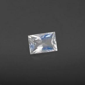 0.50캐럿 천연 블루 화이트 레인보우 문스톤, 투명한, 5.9×4.1 mm, 투명/반투명