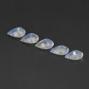 캐럿 천연 블루 화이트 레인보우 문스톤 보석, 투명한, 투명/반투명