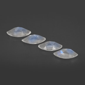 캐럿 천연 블루 화이트 레인보우 문스톤 보석, 투명한, 투명/반투명