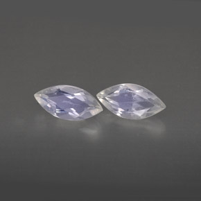캐럿 천연 블루 화이트 레인보우 문스톤 보석, 투명한, 7.8×3.8 mm, 투명/반투명