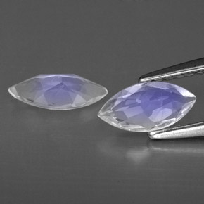 캐럿 천연 블루 화이트 레인보우 문스톤 보석, 투명한, 투명/반투명