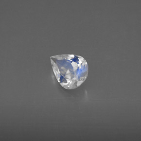 0.43캐럿 천연 블루 화이트 레인보우 문스톤, 투명한, 6.7×4.8 mm, 투명/반투명