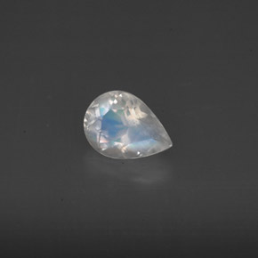 0.59캐럿 천연 블루 화이트 레인보우 문스톤, 투명한, 6.8×5 mm, 투명/반투명