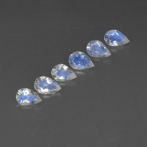 캐럿 천연 블루 화이트 레인보우 문스톤 보석, 투명한, 투명/반투명