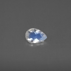 0.30캐럿 천연 블루 화이트 레인보우 문스톤, 투명한, 6.1×4.2 mm, 투명/반투명