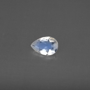 0.30캐럿 천연 블루 화이트 레인보우 문스톤, 투명한, 6.1×4.2 mm, 투명/반투명
