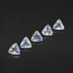 캐럿 천연 블루 화이트 레인보우 문스톤 보석, 투명한, 투명/반투명