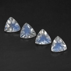 캐럿 천연 블루 화이트 레인보우 문스톤 보석, 투명한, 투명/반투명