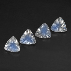 캐럿 천연 블루 화이트 레인보우 문스톤 보석, 투명한, 투명/반투명