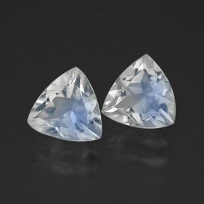 캐럿 천연 블루 화이트 레인보우 문스톤 보석, 투명한, 투명/반투명