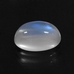 2.79캐럿 천연 블루 화이트 레인보우 문스톤, 타원형 컷, 10.3×6.9 mm, 투명한