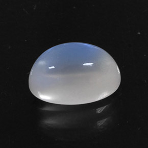 2.75캐럿 천연 블루 화이트 레인보우 문스톤, 타원형 컷, 10.1×6.3 mm, 투명한