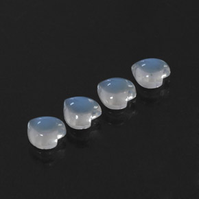 캐럿 천연 블루 화이트 레인보우 문스톤 보석, 하트 모양, 5×4.9 mm, 투명한