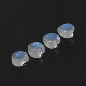 캐럿 천연 블루 화이트 레인보우 문스톤 보석, 하트 모양, 5×4.9 mm, 투명한